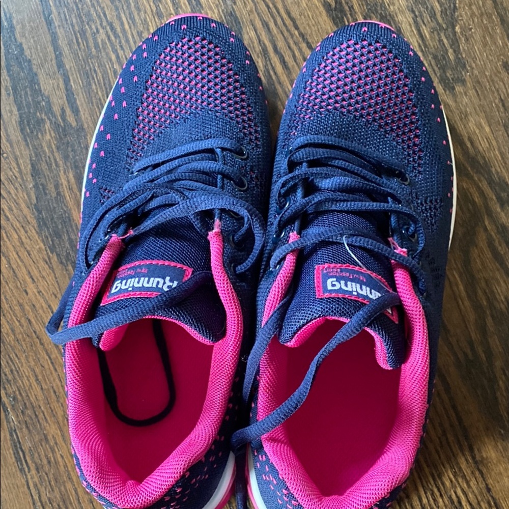 Running Shoes - Navy and Pink